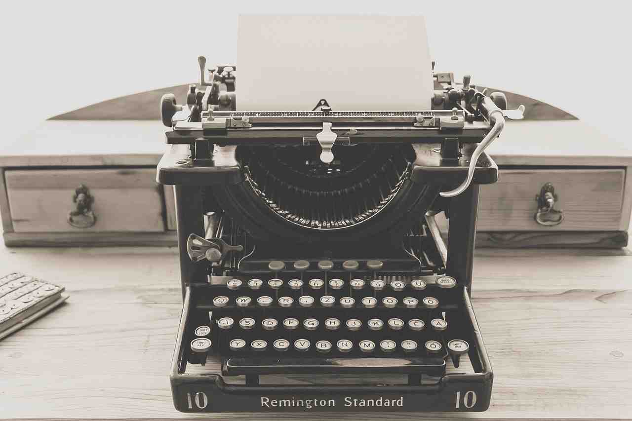 machine à écrire, vintage, vieux